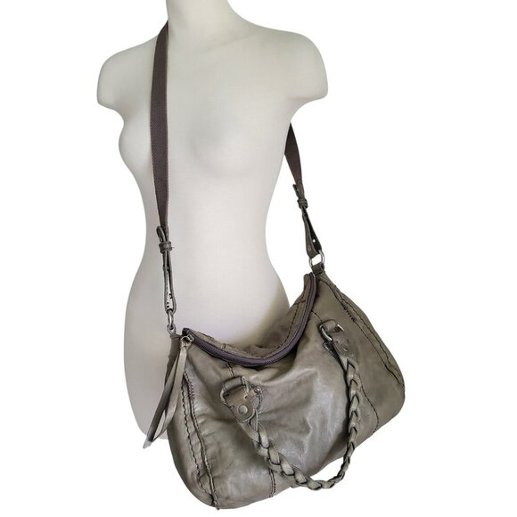 Lucky Brand Buttery Soft Leather Convertible Satchel Large Messenger Bag - Picture 3 of 16